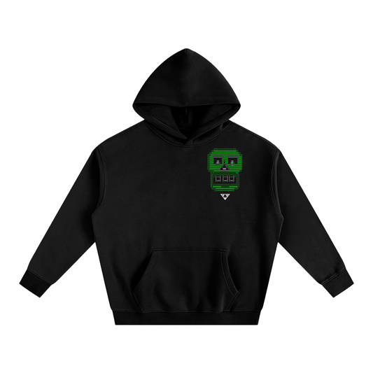 ASCII Skull Oversize Fleeced Hoodie