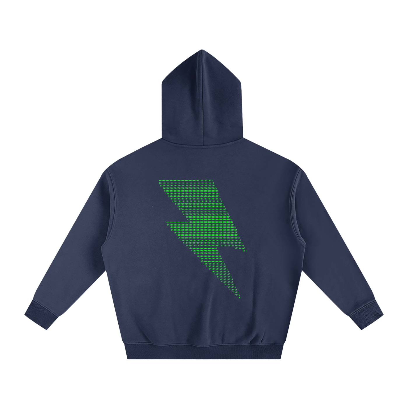 ASCII Skull Oversize Fleeced Hoodie