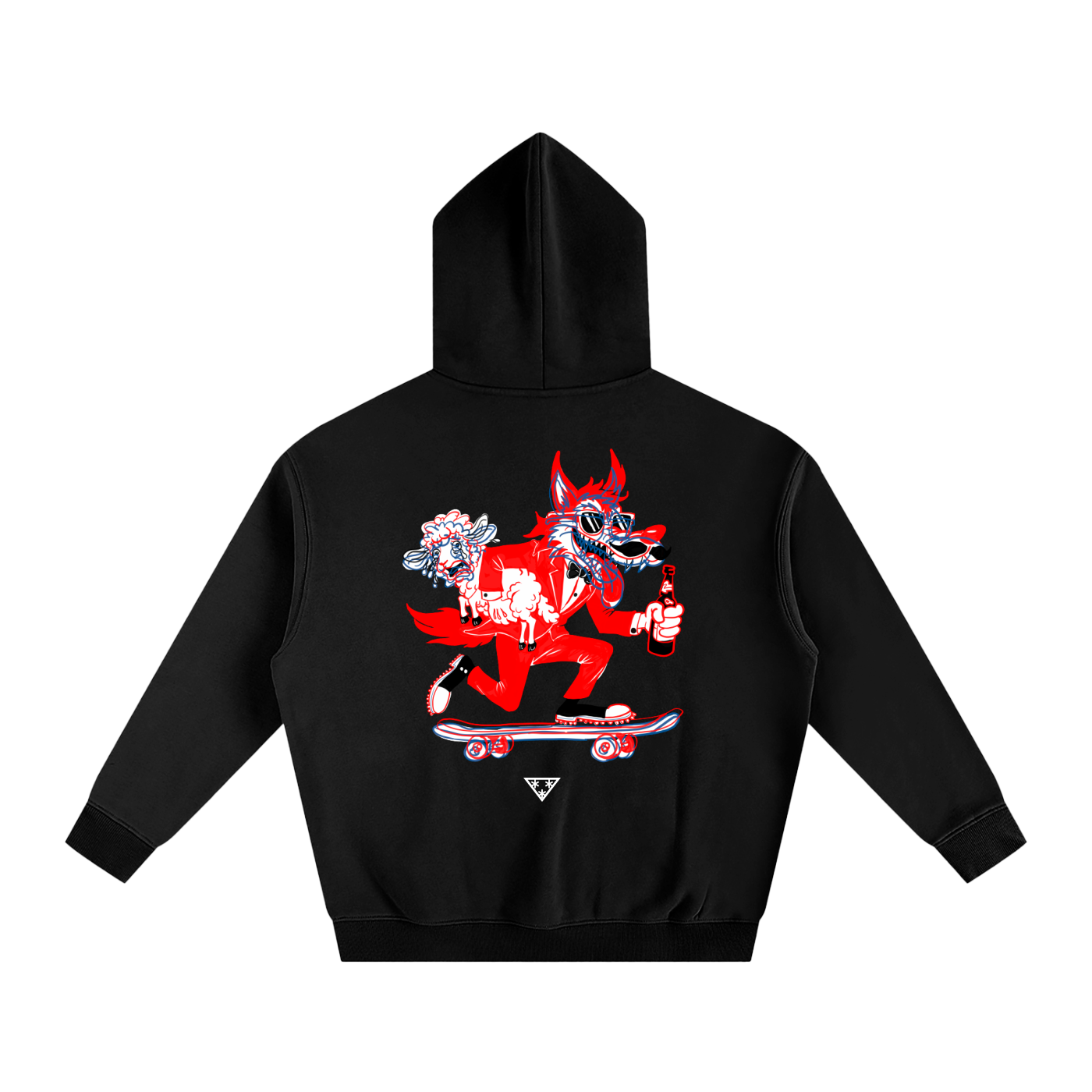 Wolf N' Sheep Skating Oversize Fleeced Hoodie