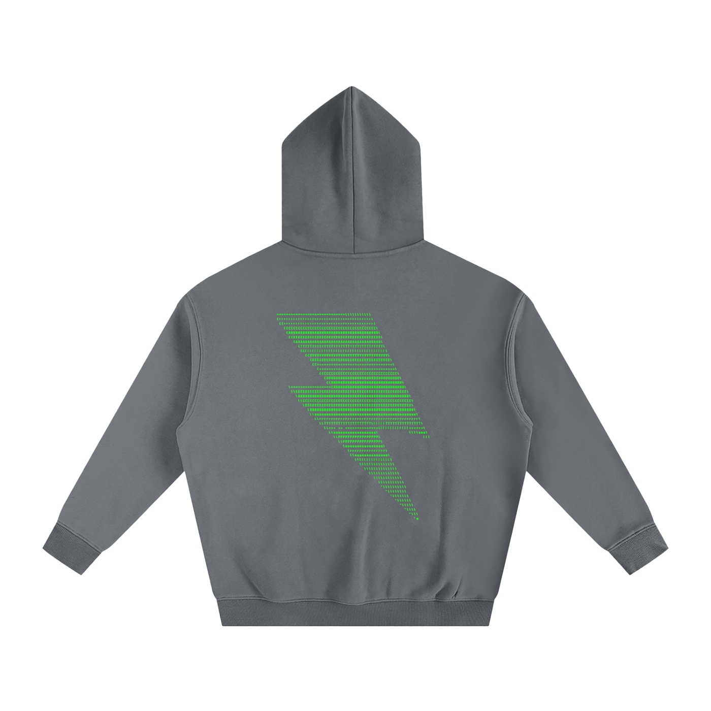 ASCII Skull Oversize Fleeced Hoodie