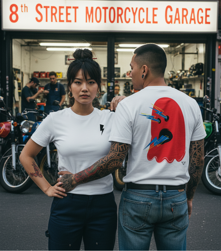 Ghost Lightning Tee (white)