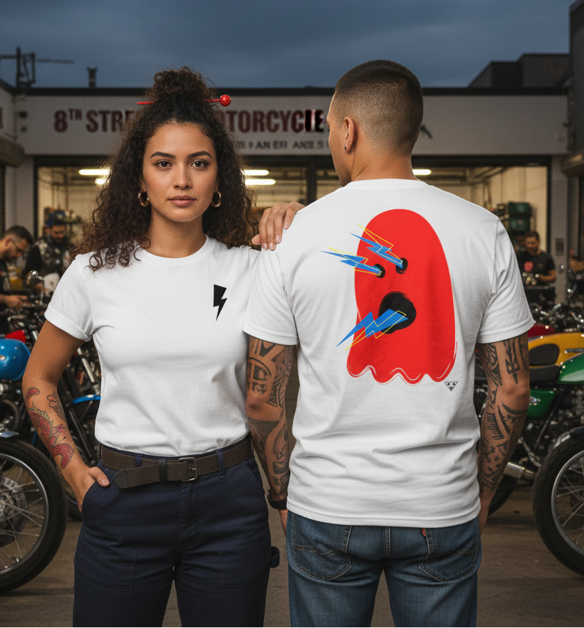 Ghost Lightning Tee (white)