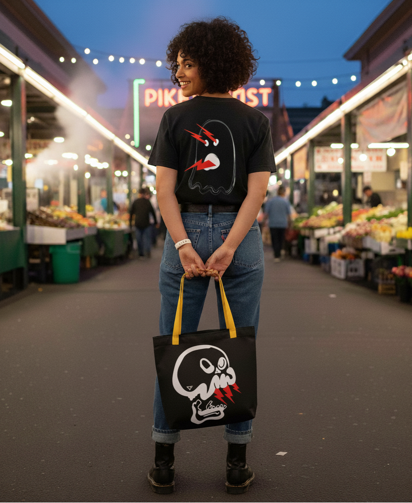 Ghost Lightning Tee (black)