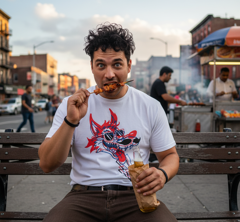 Wolf Lightning Tee (white)