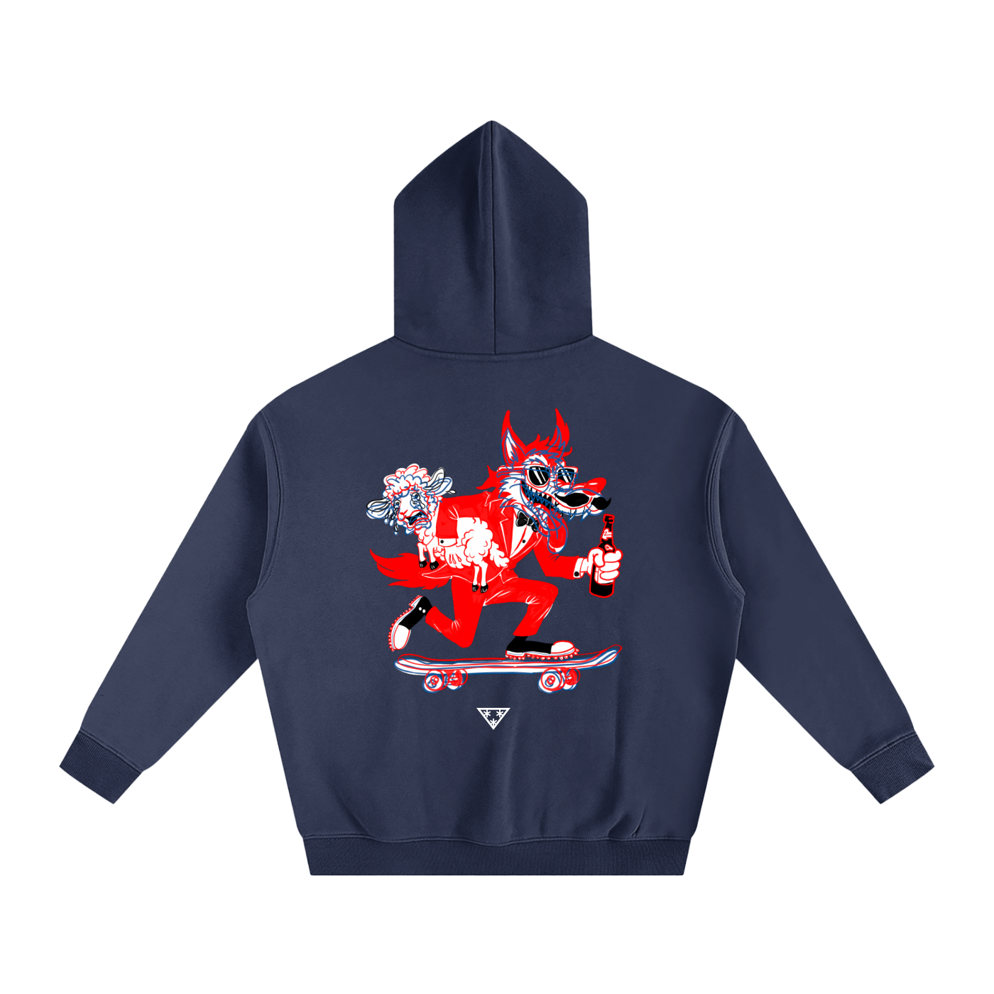 Wolf N' Sheep Skating Oversize Fleeced Hoodie
