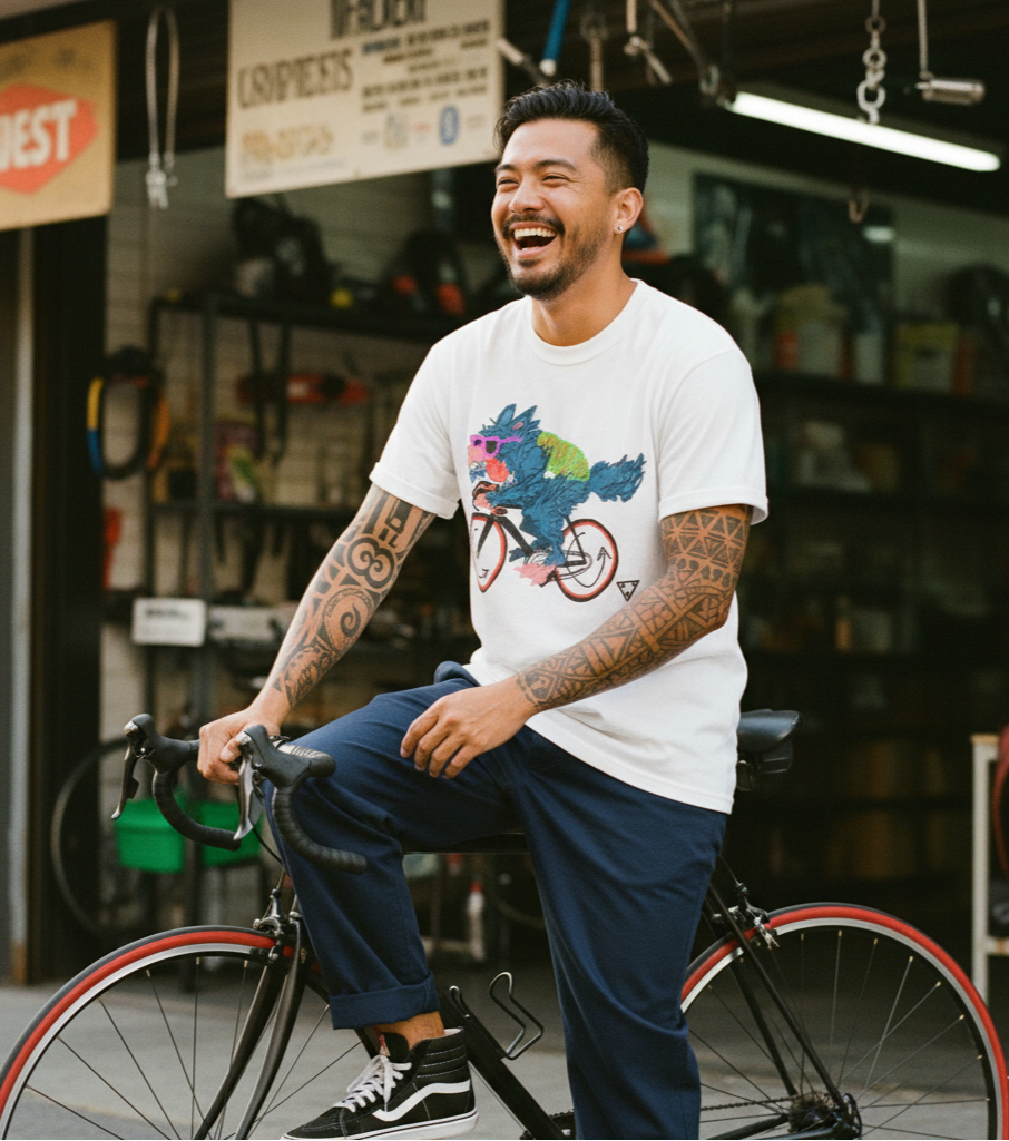 Ratty Daddy Werewolf Cyclist Tee