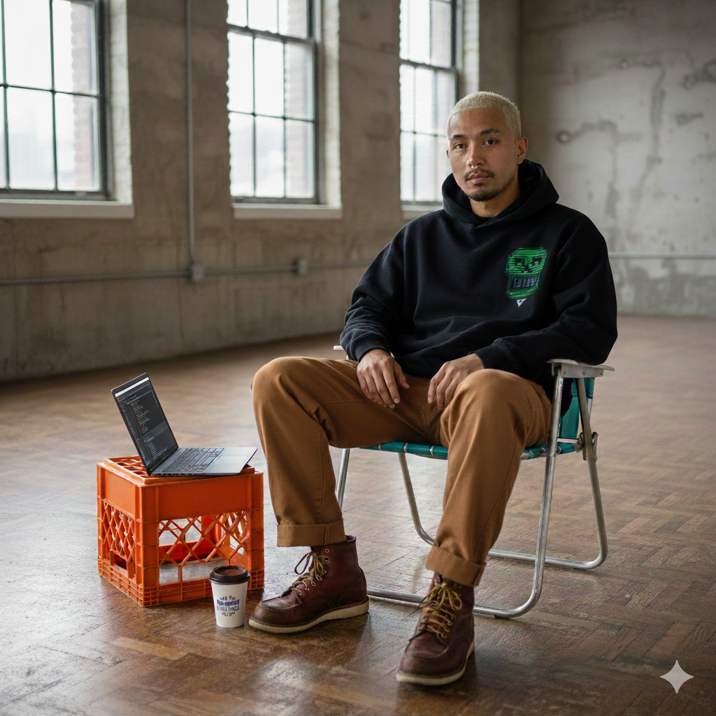 ASCII Skull Oversize Fleeced Hoodie