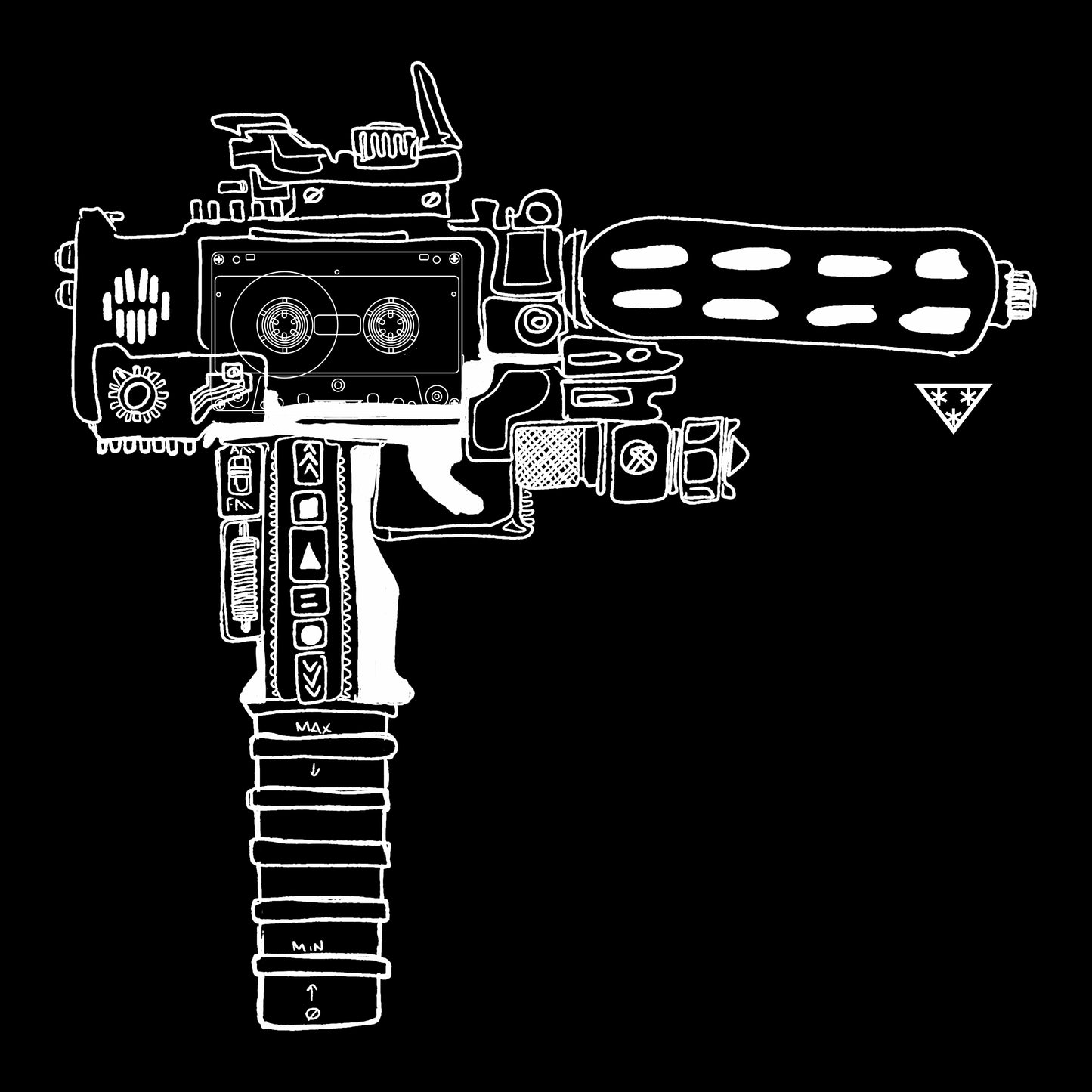 Mac-10 Tape Player Tee (black)
